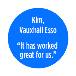 Vauxhall Esso testimonial - It has worked great for us